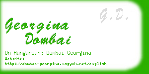 georgina dombai business card
